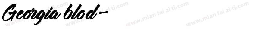 Georgia blod字体转换